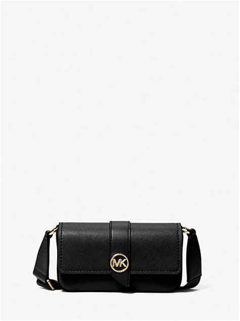 michael michael kors greenwich extra-small saffiano leather satchel|Michael Kors saffiano bag black.